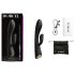 Dorcel Flexi Rabbit - vyhřívaný vibrátor s klitoriálním ramenem (černý)