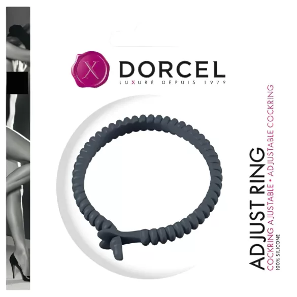 Dorcel - nastavitelný erekční kroužek - silikon - šedý