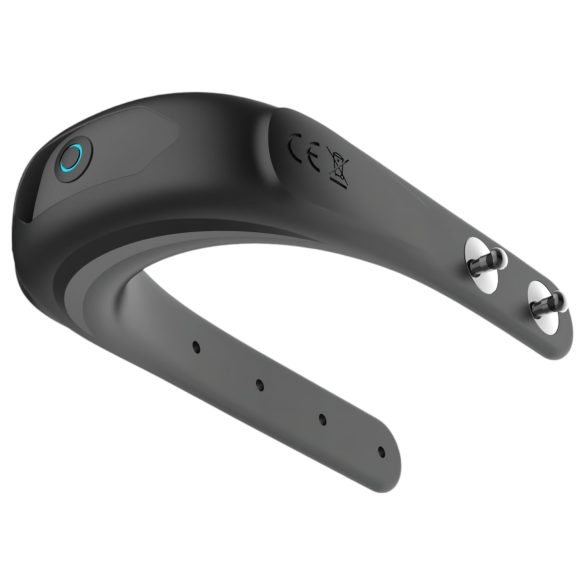 Funny Me - akumulátorový, nastavitelný vibrační erekční kroužek (černý)