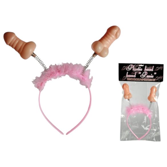Čelenka s penisem (růžovo-přírodní)