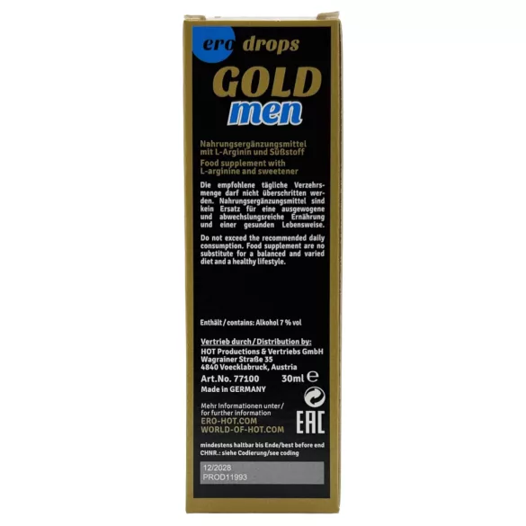 HOT ero Gold Men Spanish Fly - kapky na zvýšení touhy pro muže (30 ml)