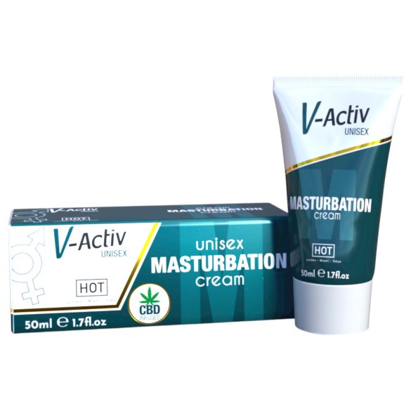 Hot V-Active - stimulační unisex masturbační krém (50ml)
