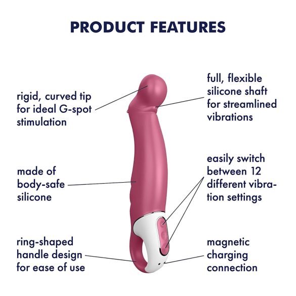 Satisfyer Petting Hippo - akumulátorový, vodotěsný vibrátor (růžový)