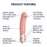 Satisfyer Master - vodotěsný, dobíjecí vibrátor (přírodní)