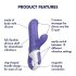 Satisfyer Magic Bunny - vodotěsný vibrátor s klitorální stimulací (modrá)