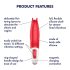 Satisfyer Power Flower - nabíjecí, vodotěsný vibrátor (červený)