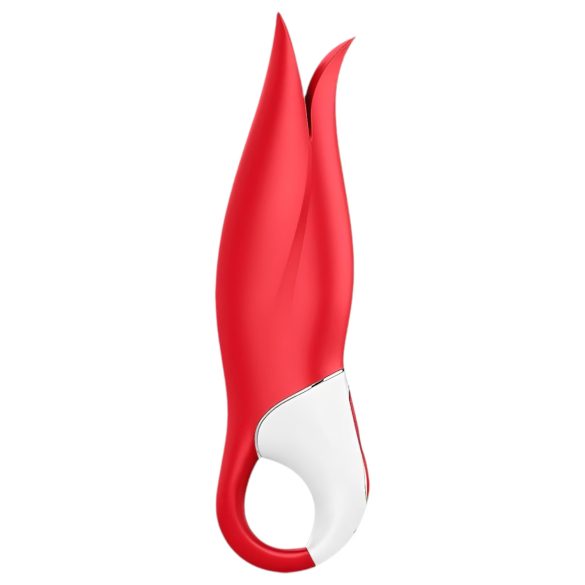 Satisfyer Power Flower - vodotěsný akumulátorový vibrátor (červený)