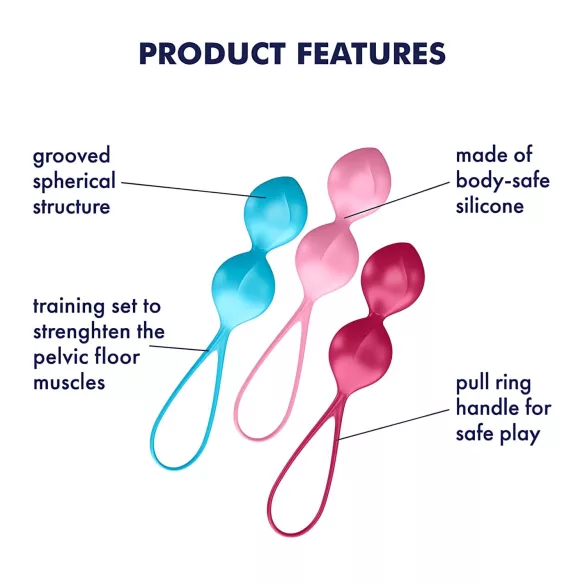 Satisfyer V Balls - venušin kulky sada - 3 kusy