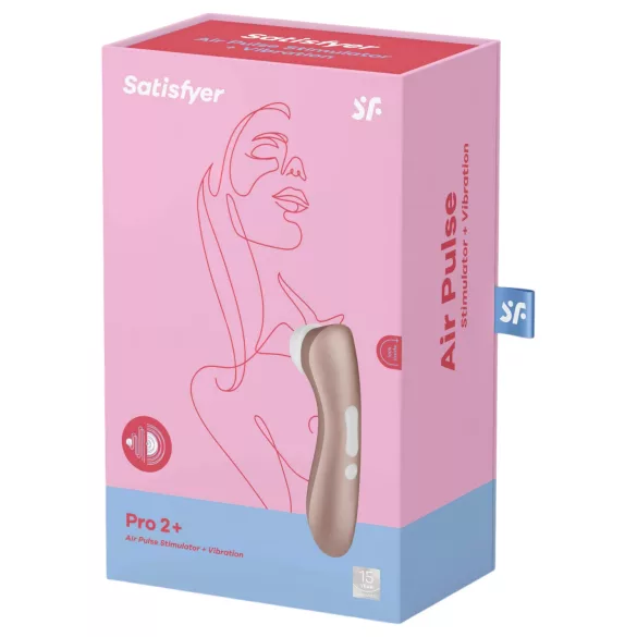 Satisfyer Pro 2+ - nabíjecí stimulátor klitorisu s vibrací - hnědý