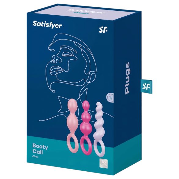 Satisfyer Booty Call - anální kolíky sada - silikon barevné (3 ks)