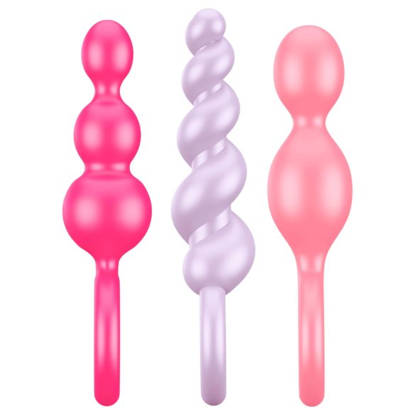 Satisfyer Booty Call - anální kolíky sada - silikon barevné (3 ks)