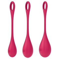 Satisfyer - venušiny kuličky set - 3 díly - červená