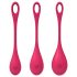 Satisfyer Yoni Power 1 - sada venušiných kuliček - červená (3 kusy)