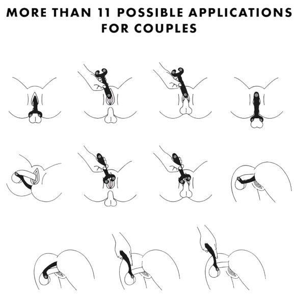 Satisfyer Endless Fun - akumulátorový, vodotěsný párový vibrátor (modrý)