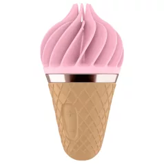   Satisfyer Sweet Treat - rotační vibrátor na klitoris - dobíjecí - růžovo-hnědý