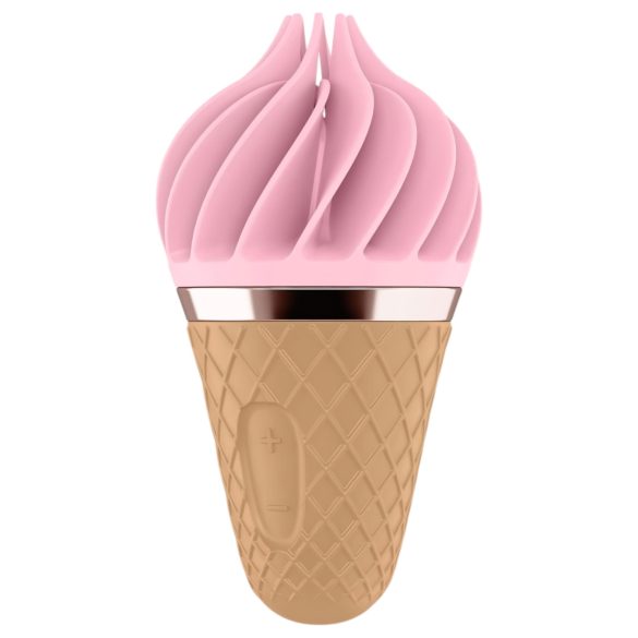 Satisfyer Sweet Treat - akumulátorový, rotační klitoriální vibrátor (růžovo-hnědý)