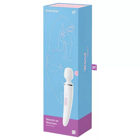Satisfyer Wand-er Woman - vodotěsný masážní vibrátor (bílý)