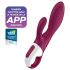 Satisfyer Heated Affair - vyhřívaný vibrátor s klitorálním ramenem (červený)