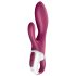Satisfyer Heated Affair - vyhřívaný vibrátor s klitorálním ramenem (červený)