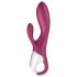 Satisfyer Heated Affair - vyhřívaný vibrátor s klitorálním ramenem (červený)