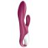Satisfyer Heated Affair - vyhřívaný vibrátor s klitorálním ramenem (červený)