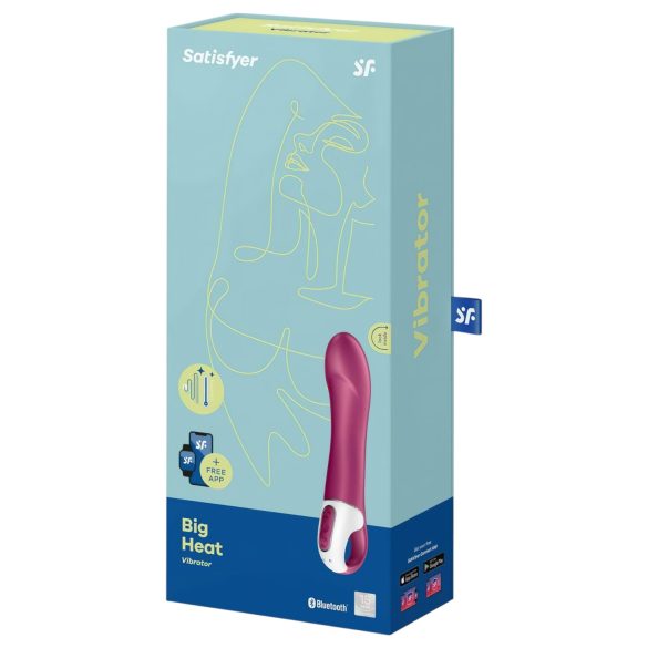 Satisfyer Big Heat - dobíjecí, hřejivý G-bod vibrátor (červený)