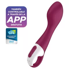   Satisfyer Hot Spot - akumulátorový, vyhřívaný vibrátor na bod G (červený)