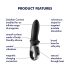 Satisfyer Hot Passion - chytrý černý anální vibrátor s ohřevem