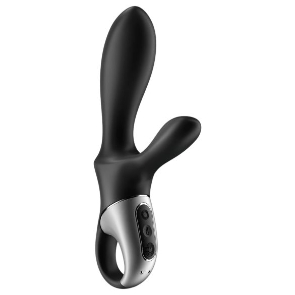 Satisfyer Heat Climax+ - anální vibrátor s ohřevem a aplikací - silikon černý