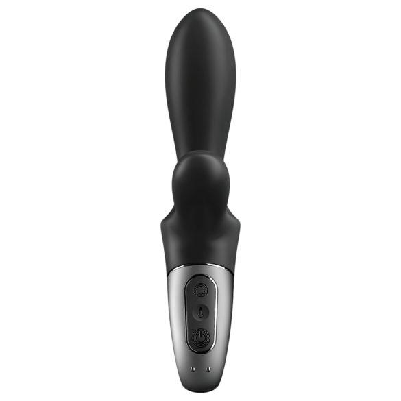 Satisfyer Heat Climax+ - anální vibrátor s ohřevem a aplikací - silikon černý