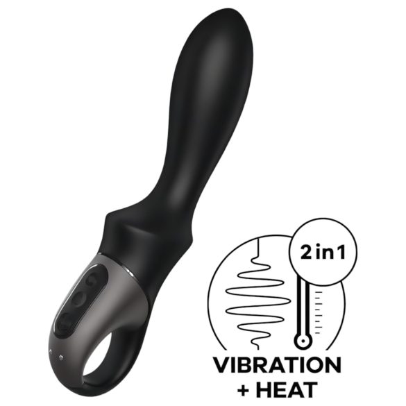 Satisfyer Heat Climax - chytrý hřejivý anální vibrátor (černý)
