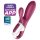 Satisfyer Hot Bunny - chytrý vyhřívací vibrátor s klitorální zahnutím (červený)