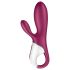 Satisfyer Hot Bunny - chytrý vyhřívací vibrátor s klitorální zahnutím (červený)