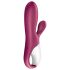 Satisfyer Hot Bunny - chytrý vyhřívací vibrátor s klitorální zahnutím (červený)