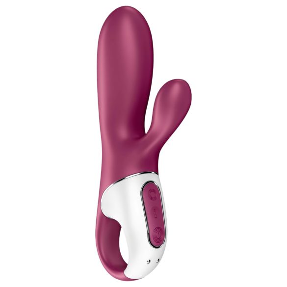 Satisfyer Hot Bunny - vibrátor na klitoris s ohřevem a ramenem - červený