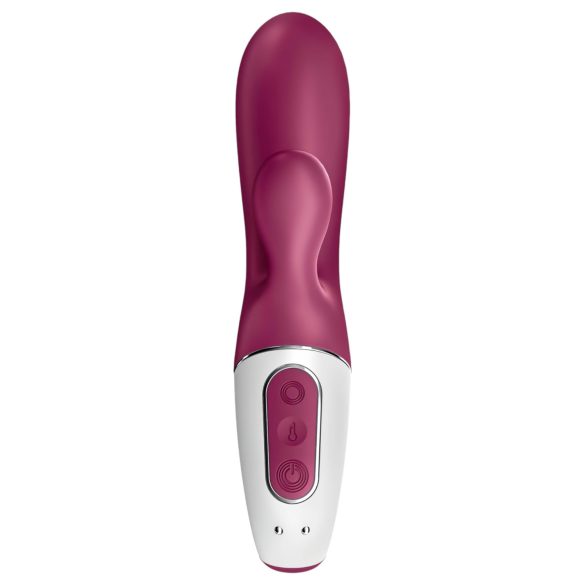 Satisfyer Hot Bunny - vibrátor na klitoris s ohřevem a ramenem - červený