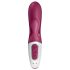 Satisfyer Hot Bunny - chytrý vyhřívací vibrátor s klitorální zahnutím (červený)