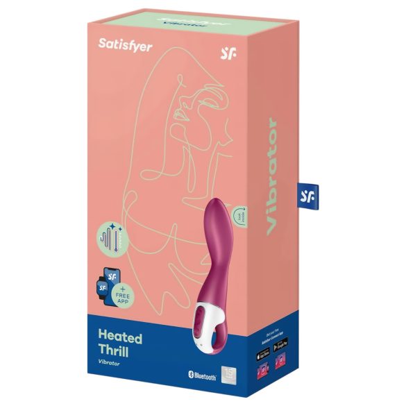 Satisfyer Heated Thrill - chytrý hřejivý vibrátor (červený)