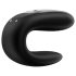 Satisfyer Double Fun - párový vibrátor - chytrý, vodotěsný - černý