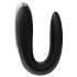 Satisfyer Double Fun - chytrý, vodotěsný párový vibrátor (černý)