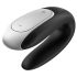 Satisfyer Double Fun - chytrý, vodotěsný párový vibrátor (černý)