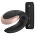 Satisfyer Double Love - chytrý párový vibrátor s dálkovým ovládáním (černý)