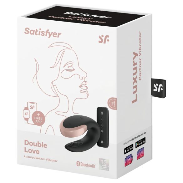 Satisfyer Double Love - párový vibrátor - dálkové ovládání - černá