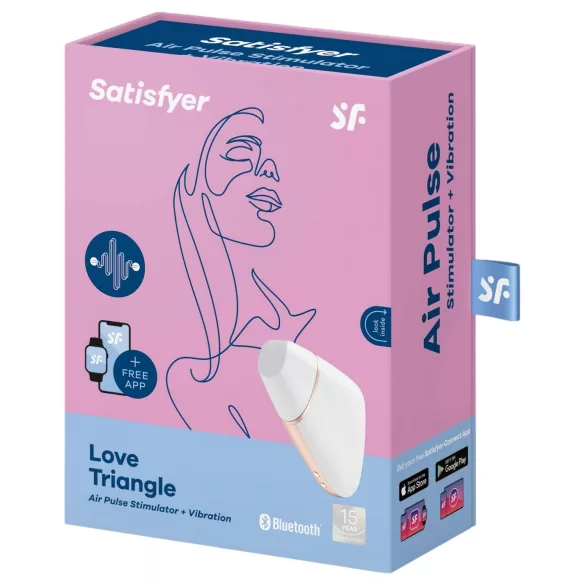 Satisfyer Love Triangle - chytrý stimulátor klitorisu s tlakovými vlnami - bílý