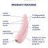 Satisfyer Curvy 2+ - chytrý vzduchový stimulátor klitorisu (růžový)