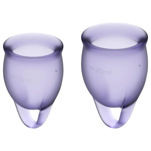 Satisfyer Feel Confident - sada menstruačních kalíšků (fialová)