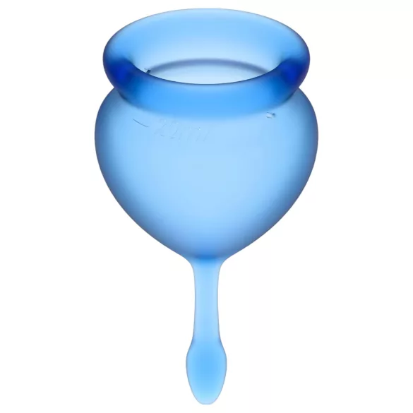 Satisfyer Feel Good - sada silikonových menstruačních kalíšků (modrá, 2 ks)