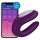 Satisfyer Double Joy - chytrý, vodotěsný pár vibrátor (fialový)