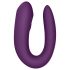 Satisfyer Double Joy - chytrý, vodotěsný párový vibrátor (fialový)