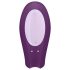 Satisfyer Double Joy - chytrý, vodotěsný pár vibrátor (fialový)